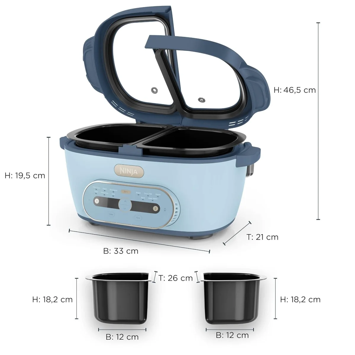 Ninja MultiPot XL Multikocher mit austauschbaren Kochtöpfen