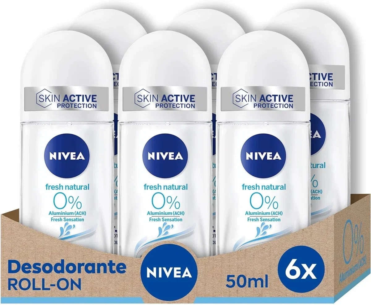 NIVEA Fresh Natural Deo Roll-on 0 % Aluminium (6*50ml)