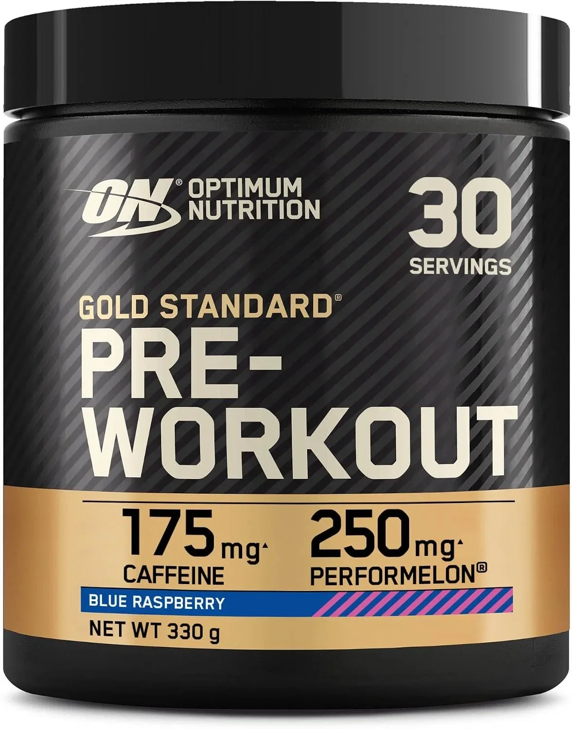 Gold Standard Pre-Workout Trainingsbooster von Optimum Nutrition mit 175 mg Koffein pro Portion