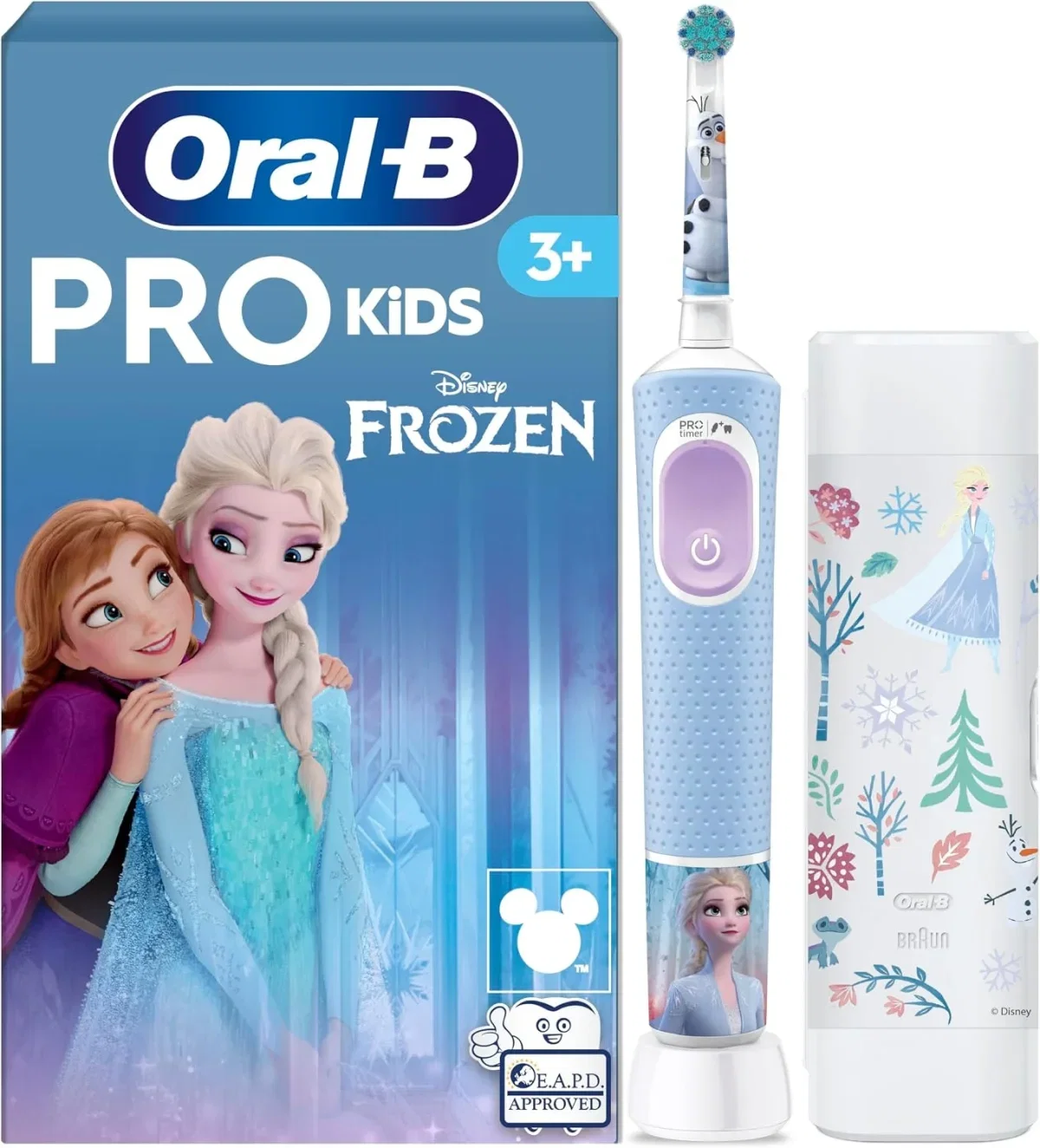 Oral-B Pro Kids Frozen mit Sensitiv Plus Modus und austauschbaren Stickern