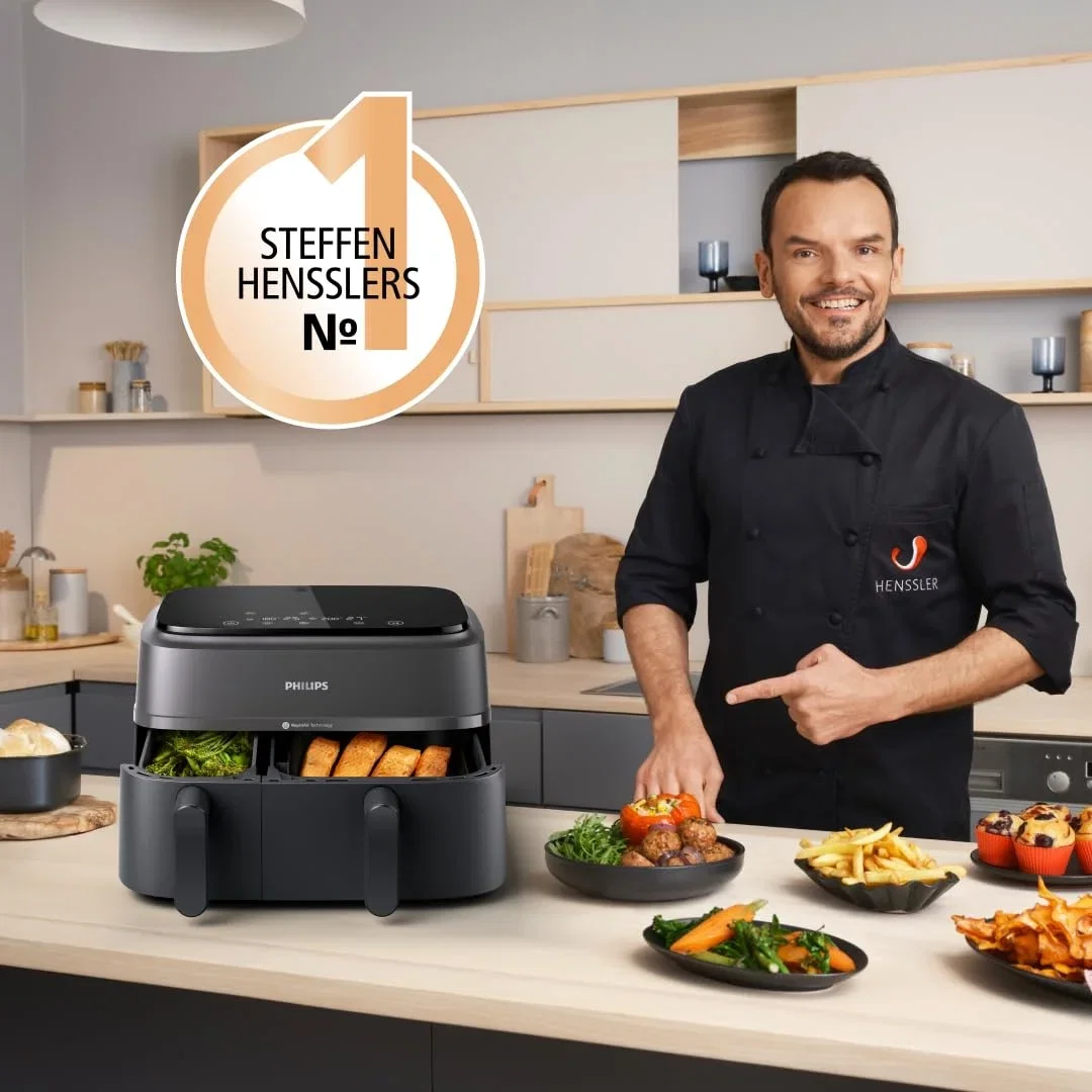 Philips Airfryer Dual Basket 3000 Serie Heißluftfritteuse NA350/00