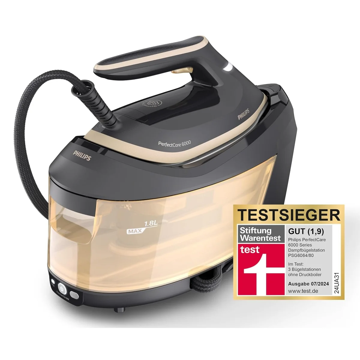 Philips PSG6064/80 PerfectCare 6000 mit Bügeleisen und Basisstation