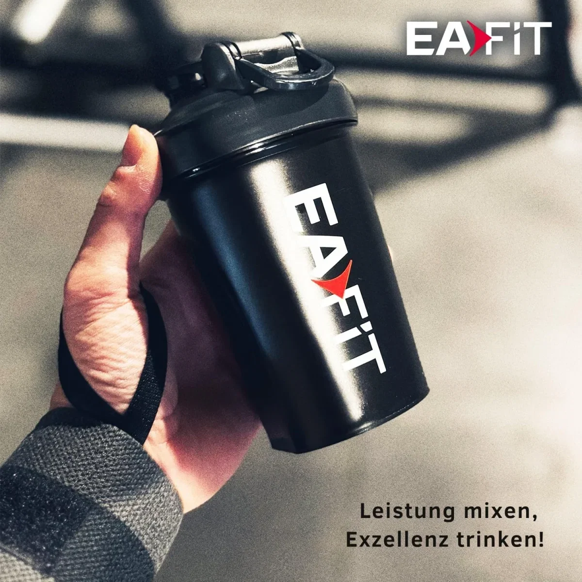 Protein Shaker – Bpa-Frei – Edelstahlkugel – Auslaufsicher (400ml)