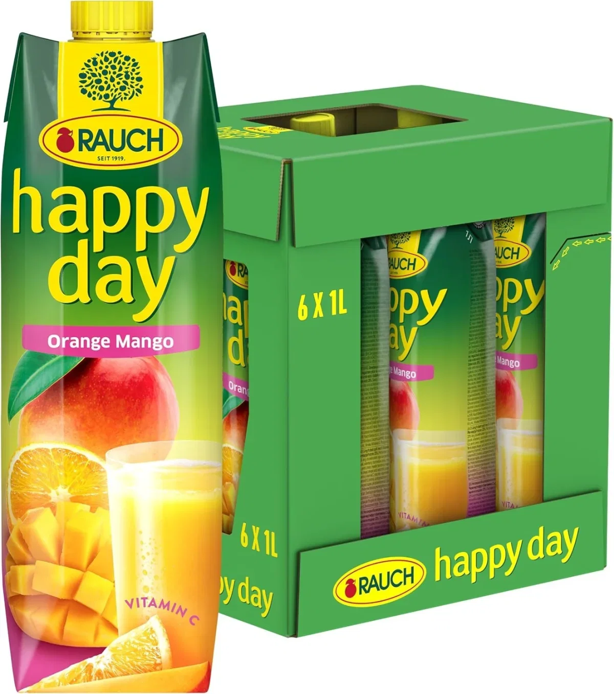 Rauch Happy Day Orange Mango mit Orange und Mango im 1-Liter-Format