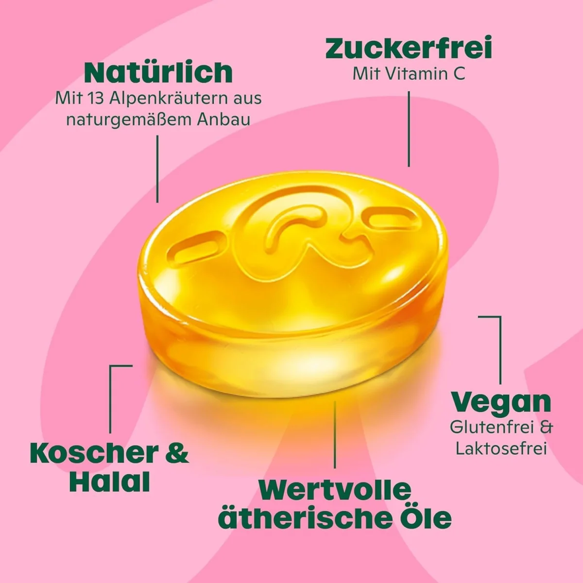 Zuckerfreie Ricola Alpen Salbei Bonbons mit Salbei und 13 Schweizer Alpenkräutern