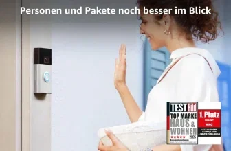 Ring Akku-Videotürklingel Plus mit 1536p HD-Video und Kopf-bis-Fuß-Aufnahme