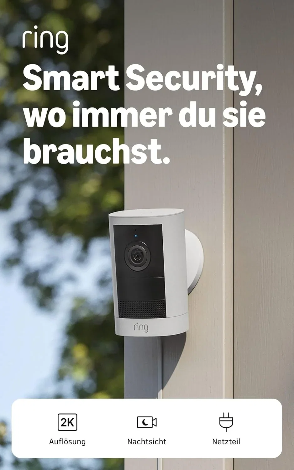 Ring Außenkamera 2K mit Nachtsicht (2 Farben)