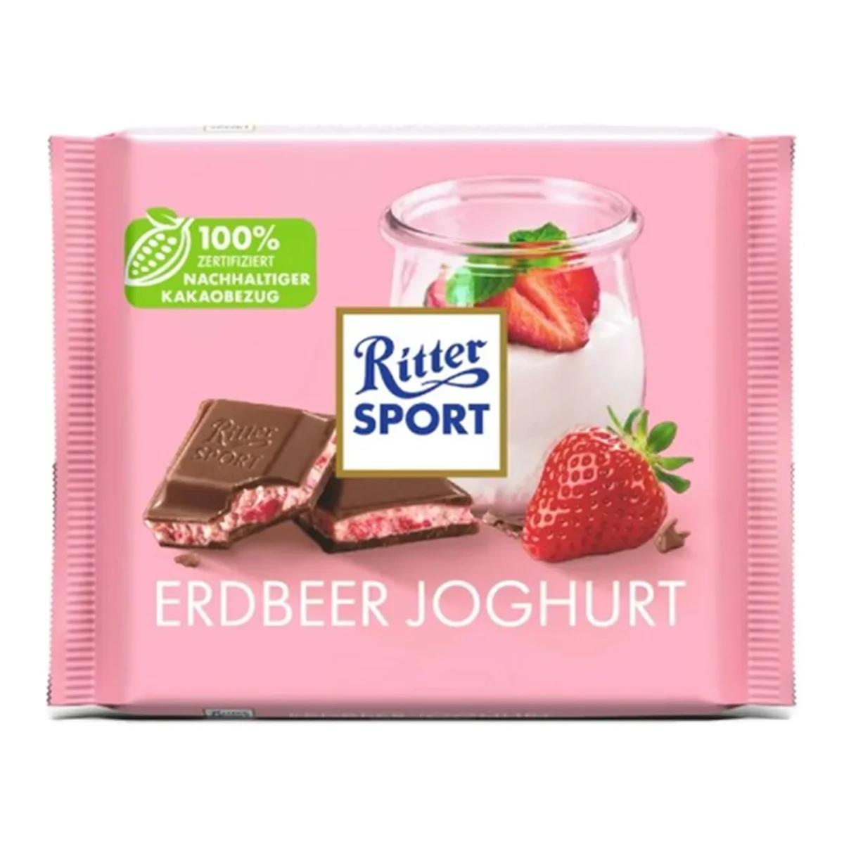 3x Ritter Sport Erdbeer-Joghurt Vollmilchschokolade