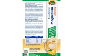 SUNLIFE Magnesium Brausetabletten mit 400 mg Magnesium und Vitamin C, E und B-Komplex