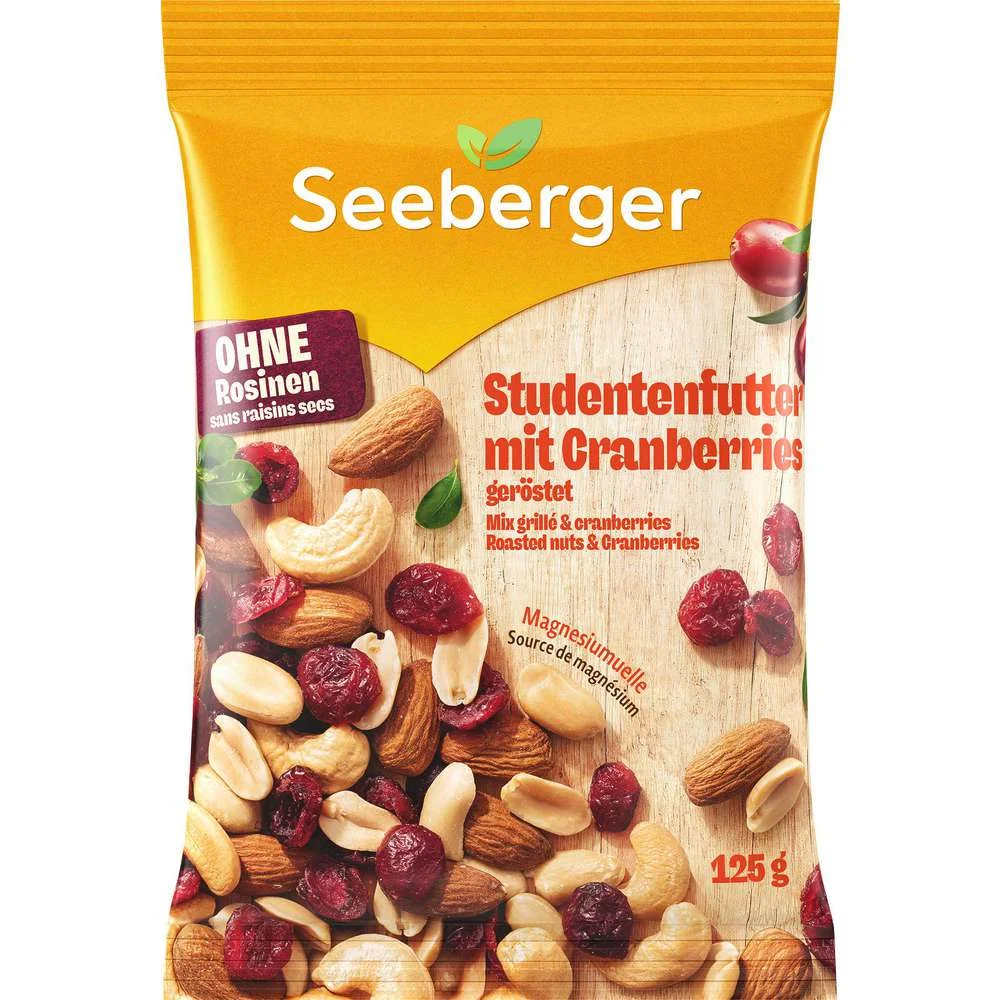 Seeberger Studentenfutter mit Cranberries (125g)