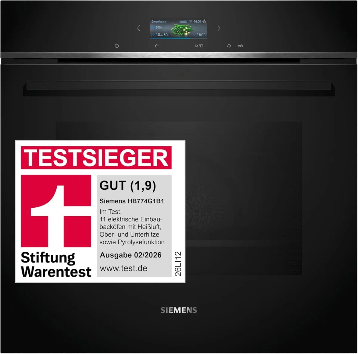 Siemens iQ700 Smarter Einbau-Backofen HB774G1B1