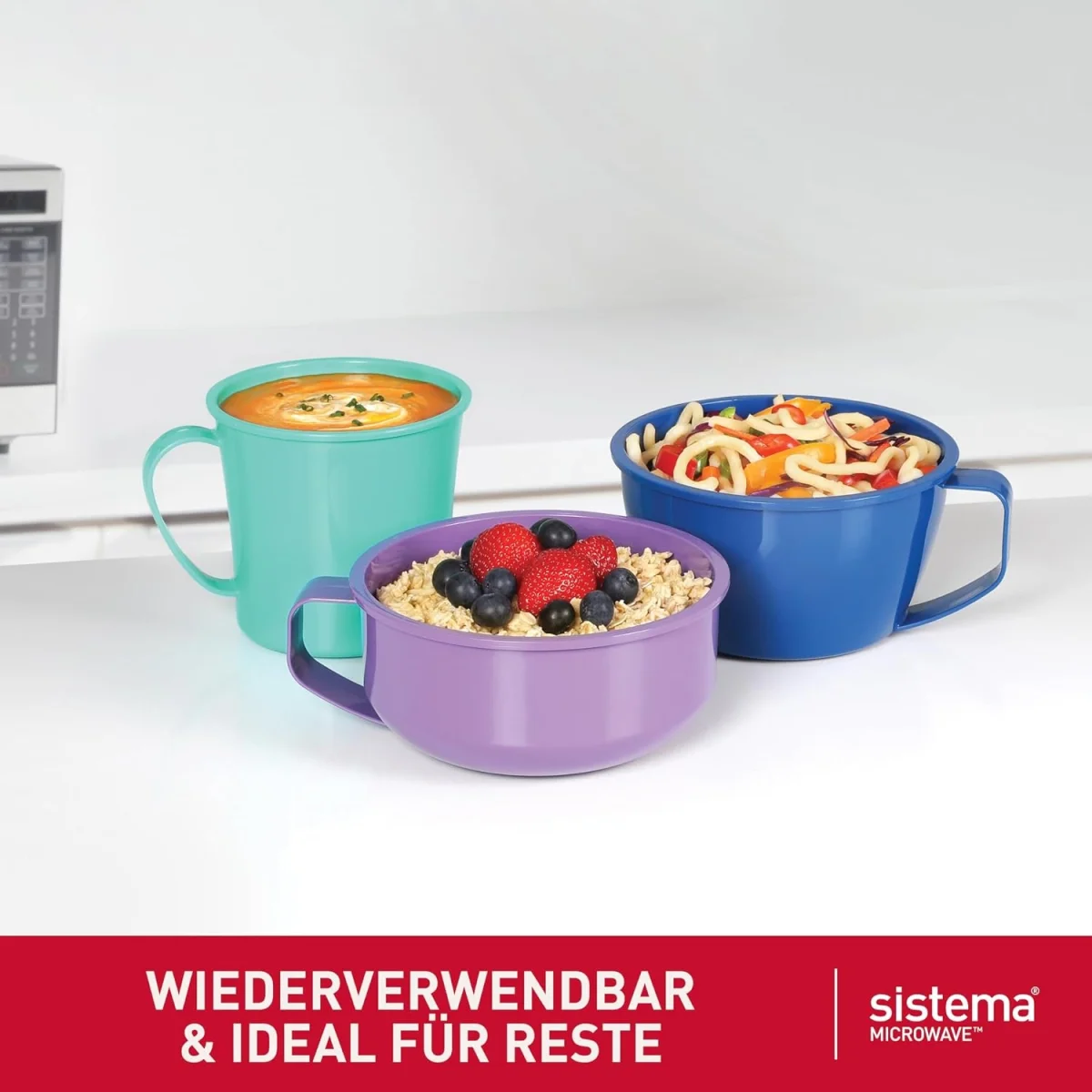 Sistema Mikrowellen-Behälter 3 Stück
