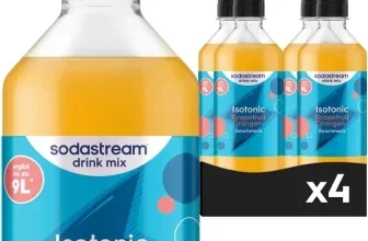 SodaStream Isotonic Grapefruit-Orange drink mix im 4er Pack mit vier 440-ml-Flaschen
