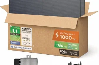 Solarway 1000W Balkonkraftwerk mit zwei 500W Solarmodulen und 800W Deye Wechselrichter