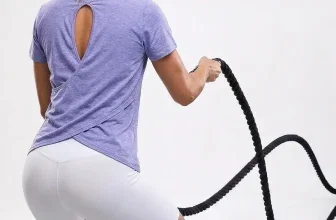 Wayleb Sportshirt Damen mit Kurzarm, Rundhals und offen gestaltetem Rücken