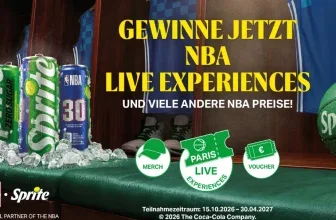 Sprite x NBA Gewinnspiel 2026 mit Chancen auf NBA-Reisen, Trikots und Gutscheine