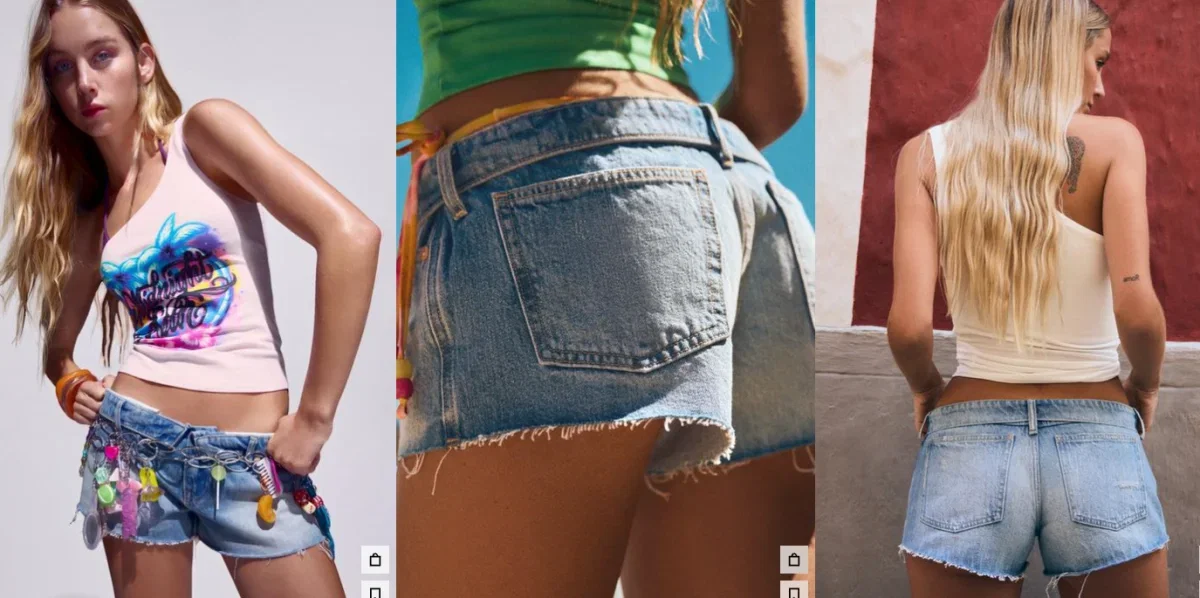 Kurze Denim-Shorts für Damen aus der Bershka Kollektion