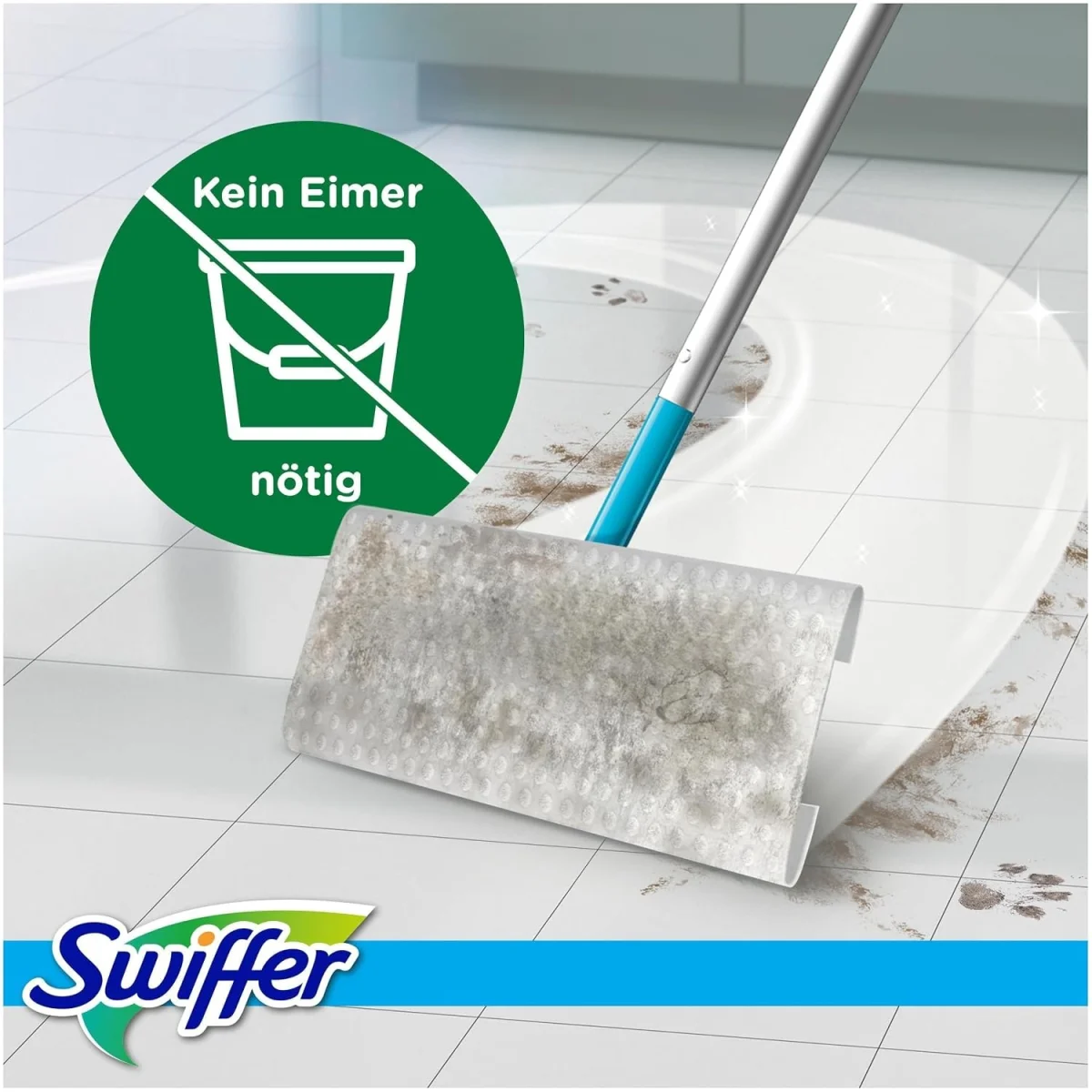 Swiffer feuchte Bodentücher mit schmutzaufnehmenden Fasern und Zitronenduft