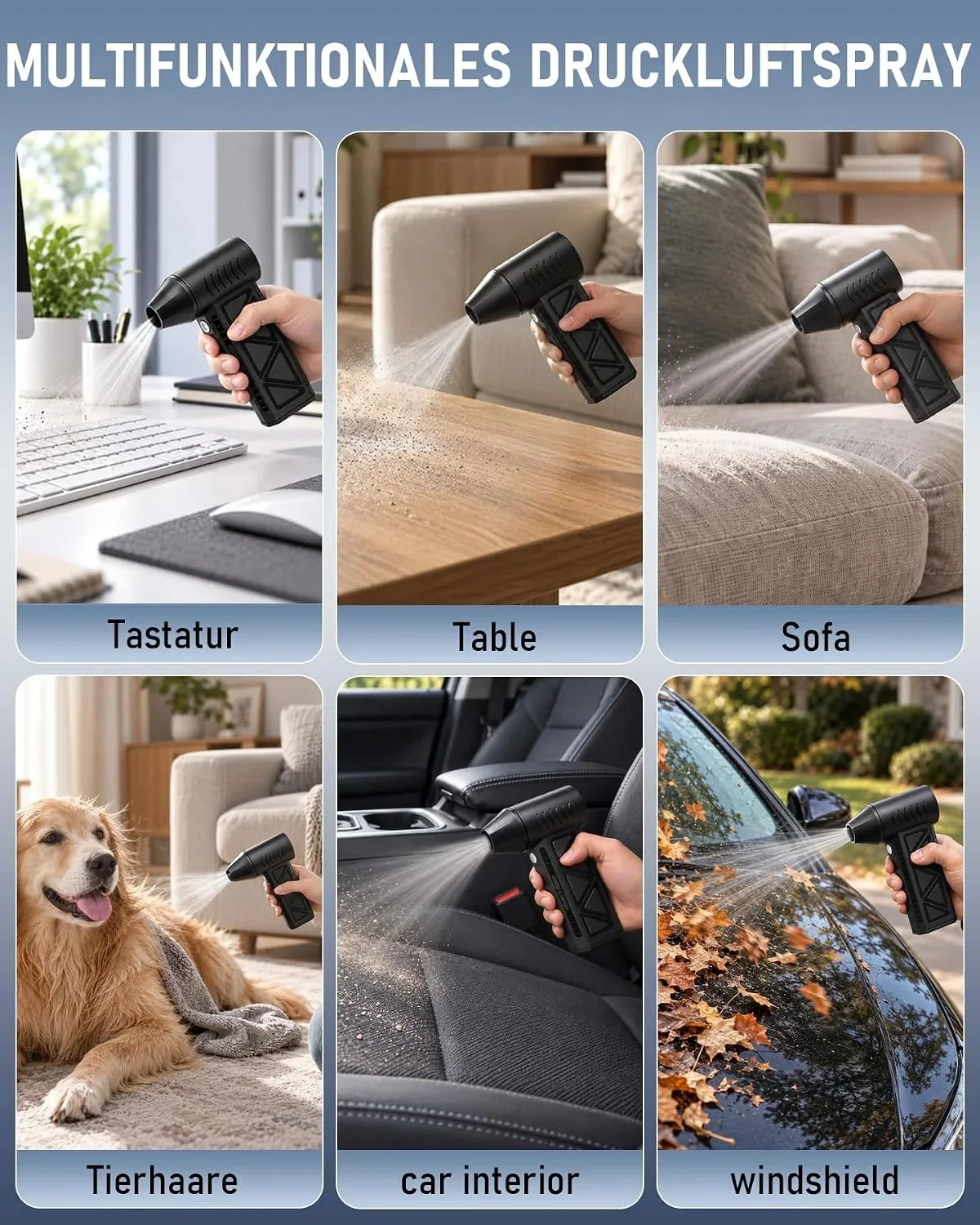 TEMOLA Elektrische Staubgebläse Druckluftspray