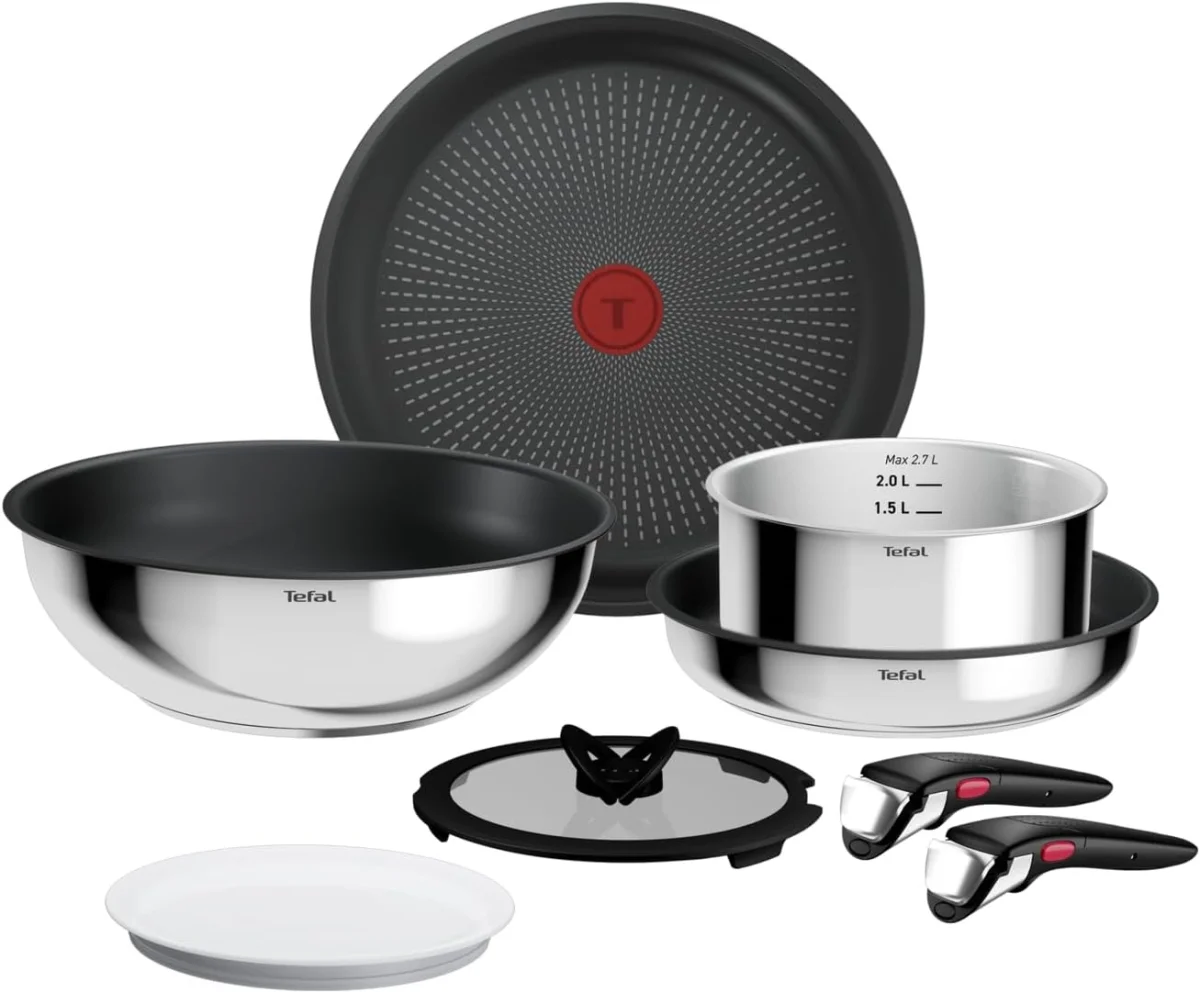Tefal Ingenio Comfort Max Kochgeschirr-Set stapelbar 8-teilig