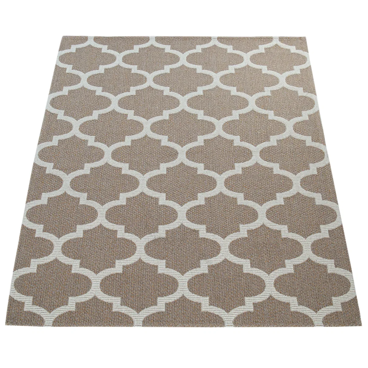 Geometrisches Design des Teppichs Vera aus Baumwolle und Polyester