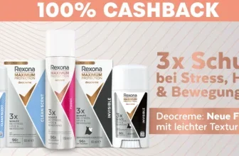 Rexona Maximum Protection Deocremes und Deosprays für die dm Cashback-Aktion 2026