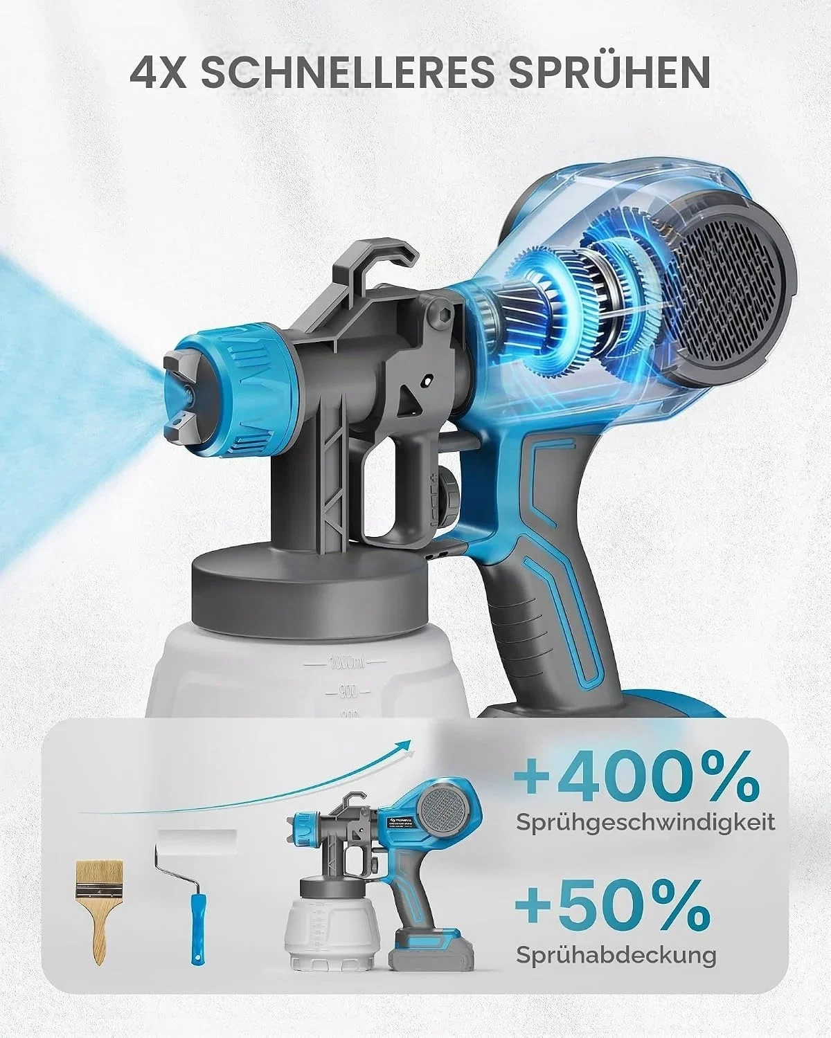Tilswall Akku Farbsprühsystem Alien500 für Makita 18V ohne Akku (1000ml)