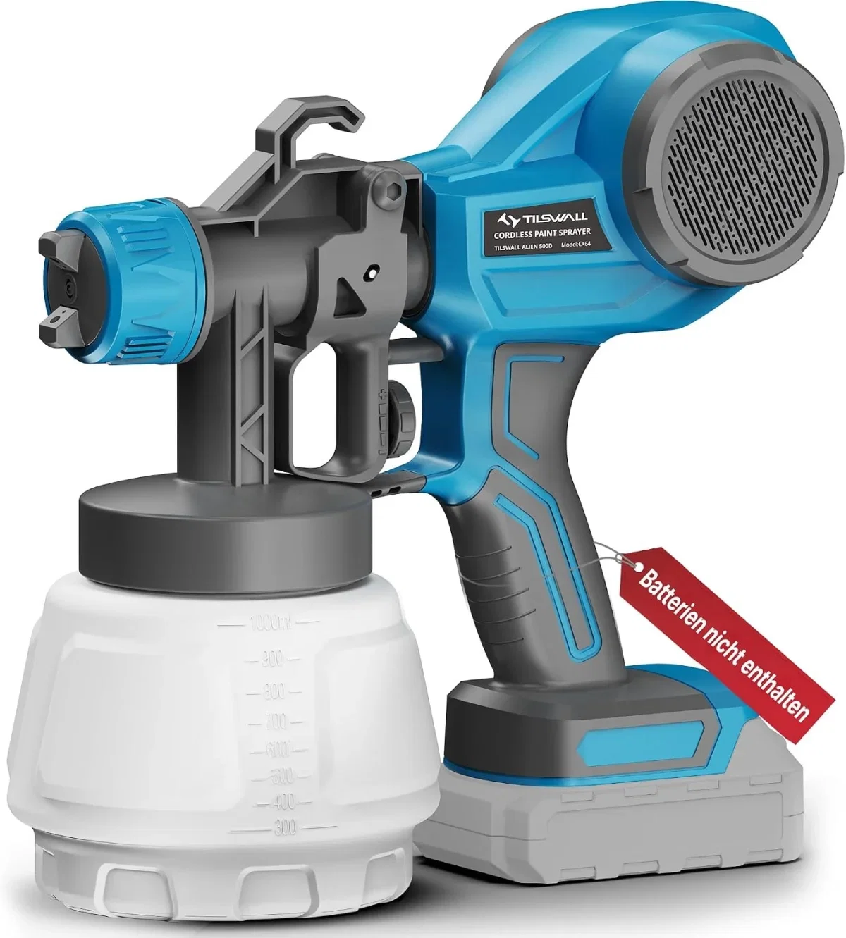 Tilswall Akku Farbsprühsystem Alien500 für Makita 18V (ohne Akku)