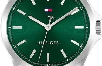 Tommy Hilfiger Bruce 1710672 Herrenuhr mit grünem Zifferblatt und Edelstahlarmband
