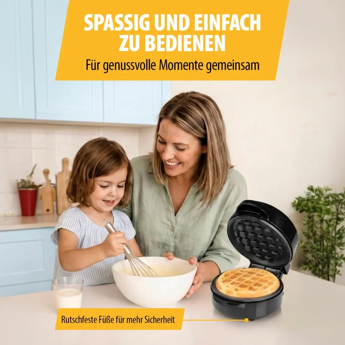 Tristar Mini-Waffeleisen für runde Waffeln