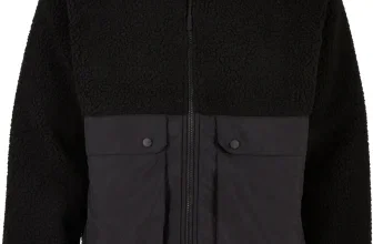 Urban Classics Short Raglan Sherpa Jacket Herrenjacke in Black/Black aus flauschigem Polyester