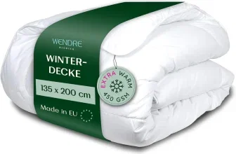 WENDRE Winterbettdecke extra warm mit 450 g/m² Polyesterfüllung