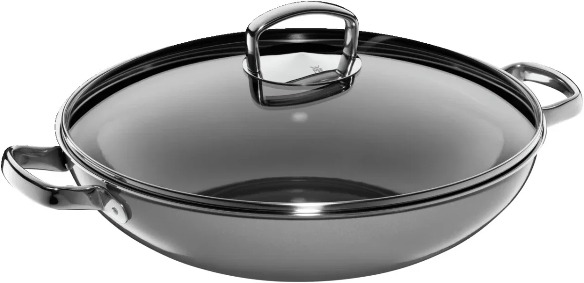 WMF Wok inkl. Glasdeckel Fusiontec MINERAL (36cm, 7 L)