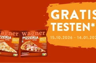 Wagner Pizzeria Style Tiefkühlpizza zur Gratis-Testen-Aktion mit bis zu 4,95 Euro Cashback