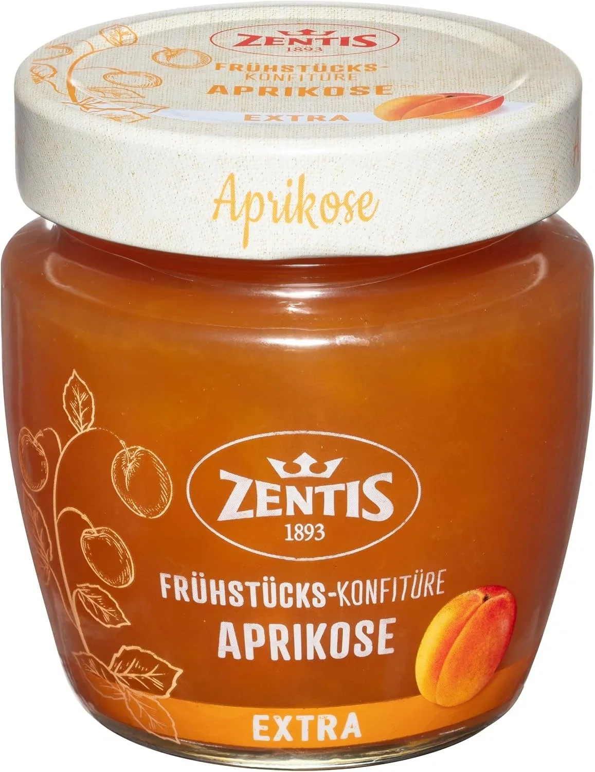 Zentis Frühstücks-Konfitüre Aprikose Brotaufstrich (230g)