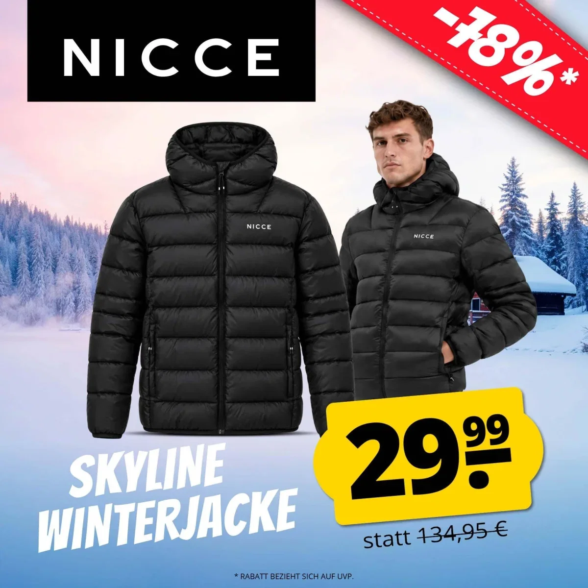 Zeus Giubbotto Start Herren Steppjacke Nero
