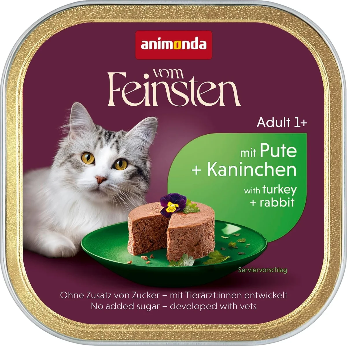 animonda vom Feinsten Katzenfutter nass mit Pute + Kanichen (32x100g)