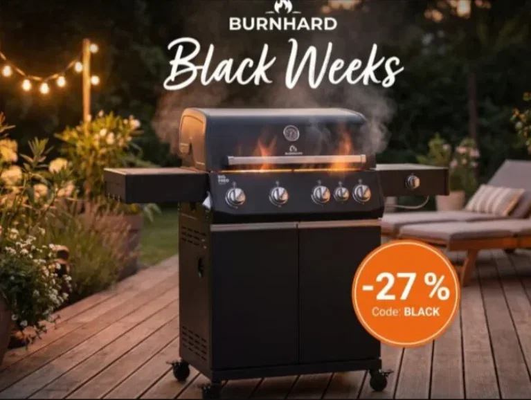 BURNHARD Black Weeks mit Rabatt auf Gasgrills, Pizzaöfen und Grillzubehör