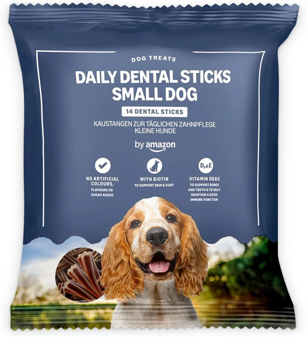 Kaustangen für kleine Hunde mit Biotin, Chicorée-Inulin und Vitamin D3