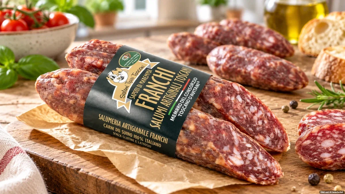Franchi Toskana Mini-Salami, die wegen möglicher Metallfremdkörper zurückgerufen wird