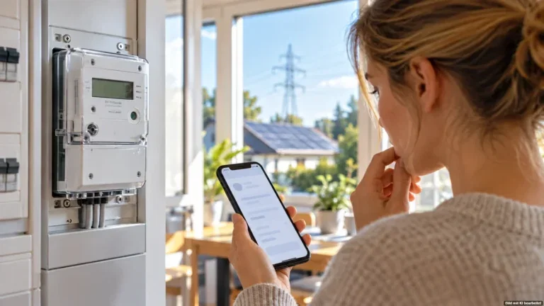 Digitaler Stromzähler in einem Haushalt als Symbol für das Ende der Strombelieferung durch grüüün.