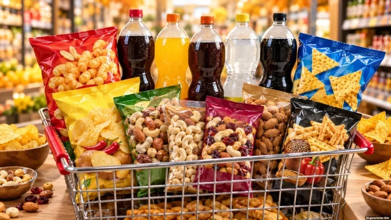 Nüsse, Chips und Erfrischungsgetränke zur NORMA-Preissenkung im Oktober 2026