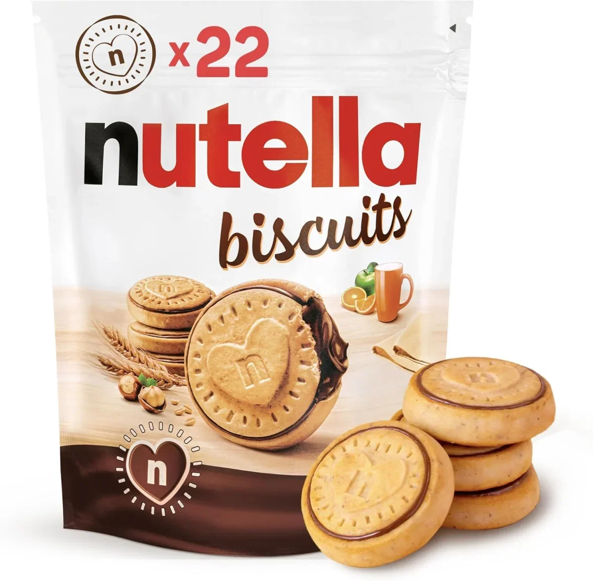 nutella biscuits - knuspriger Keks mit cremigem nutella Herz