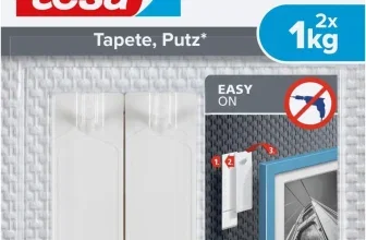 tesa Klebenagel für Tapete und Putz im 2er-Pack mit Powerstrips und 1 kg Haltekraft pro Nagel