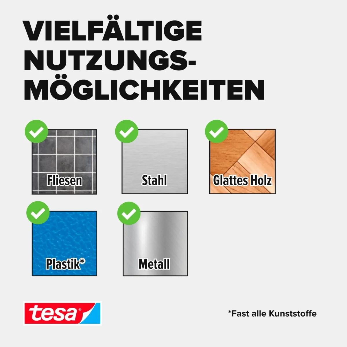 tesa On & Off Klettband zum Aufkleben