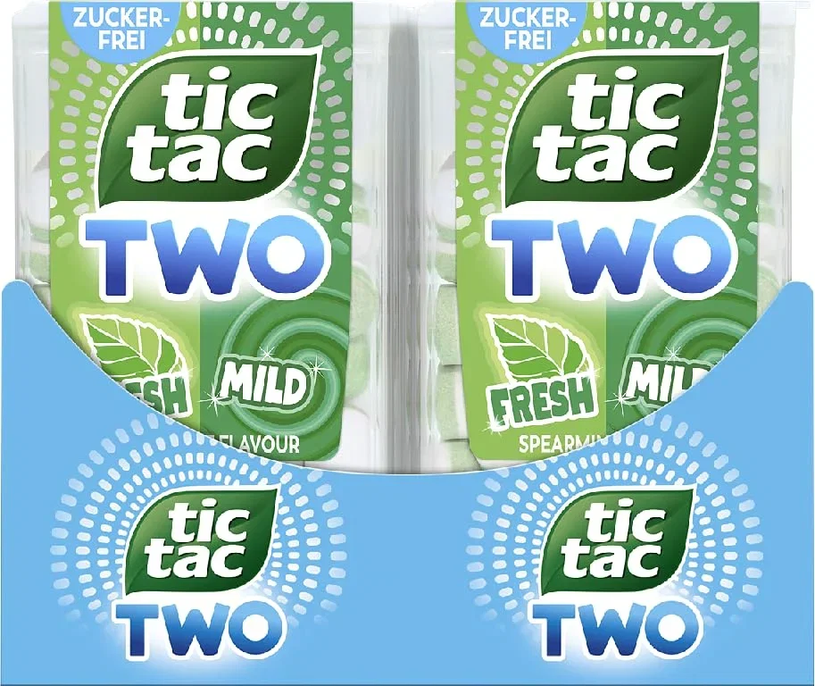 tic tac TWO Spearmint Fresh & Mild 16er Pack