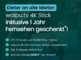 1 Jahr Waipu + Perfect Plus für 12 Monate + 4K Stick für 64,98 € inkl. Versand