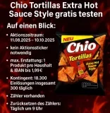 Gratis Testen: 100% Cashback auf Chio Tortillas Extra Hot Sauce 🌶️