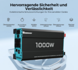 1000W 12V auf 230V Renogy Reine Sinus Wechselrichter mit 1 EU-Steckdose und Netzvorrangschaltung