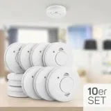 10er Set: Smartwares Rauchmelder – Optischer Sensor – TÜV geprüft (Auswechselbare Batterie 1 Jahr – Testtaste – 85 dB) für 39,90 € inkl. Prime-Versand (statt 59,10€)